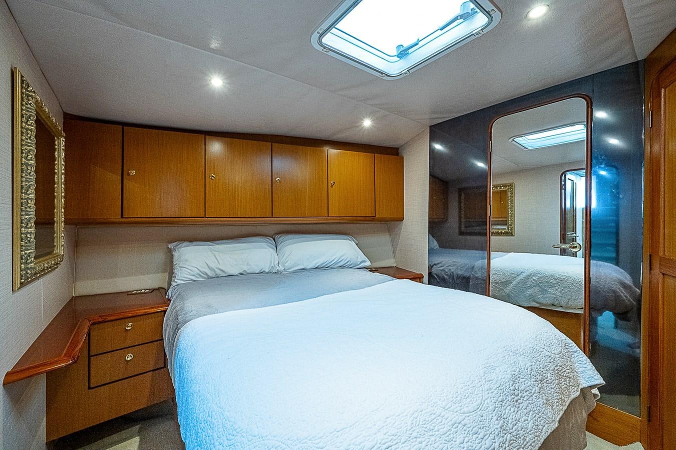 a room with two beds aboard THIS LITTLE PIGGY Yacht for Sale