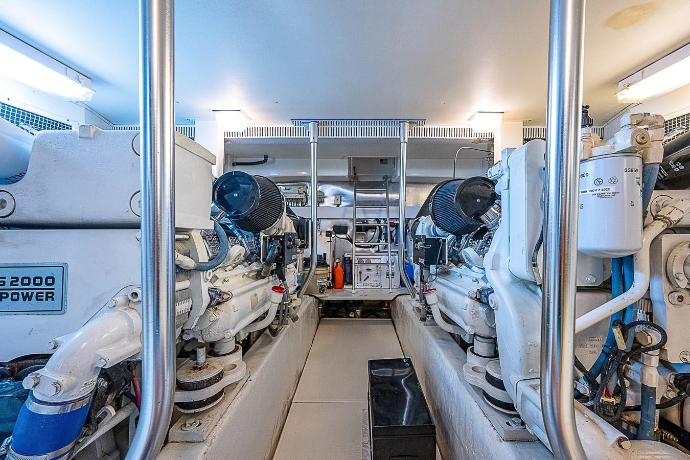 a large room with machinery aboard THIS LITTLE PIGGY Yacht for Sale