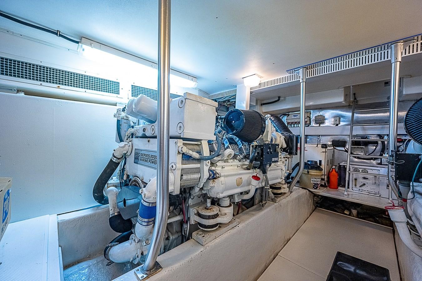 a large machine in a factory aboard THIS LITTLE PIGGY Yacht for Sale