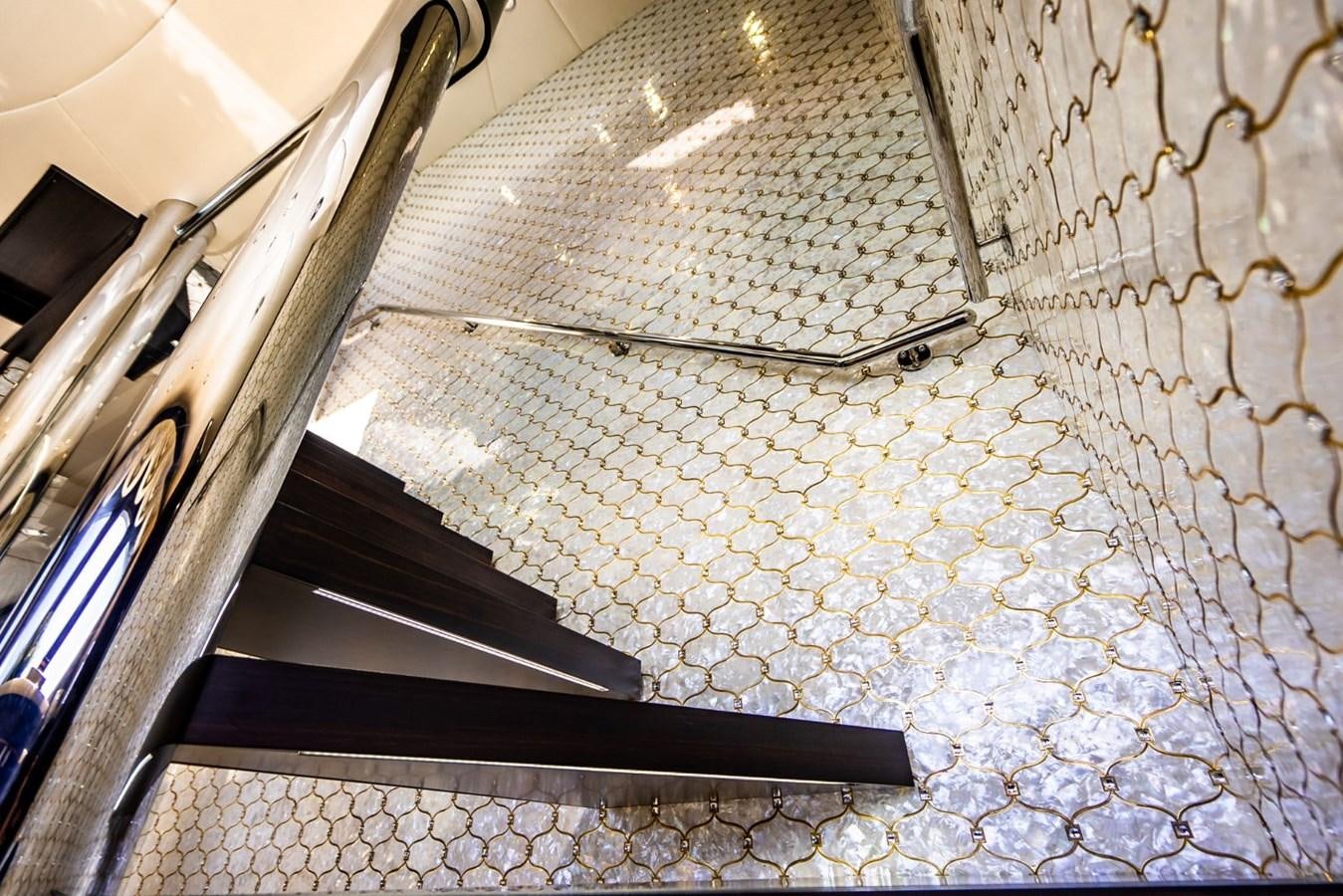 a black pen on a marbled surface aboard GRADE I Yacht for Charter