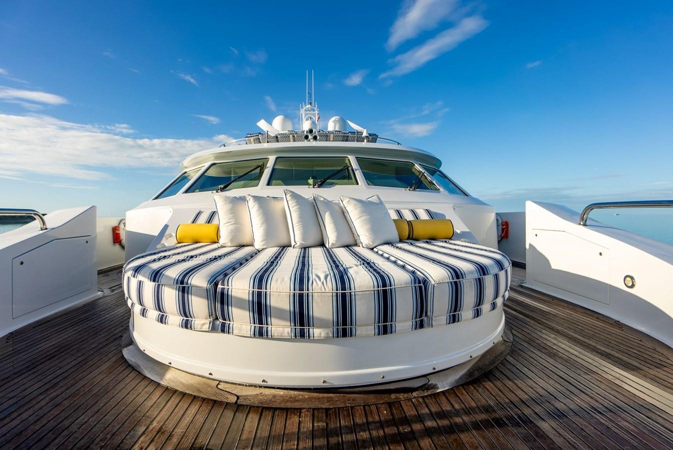 a boat on a deck aboard GRADE I Yacht for Charter