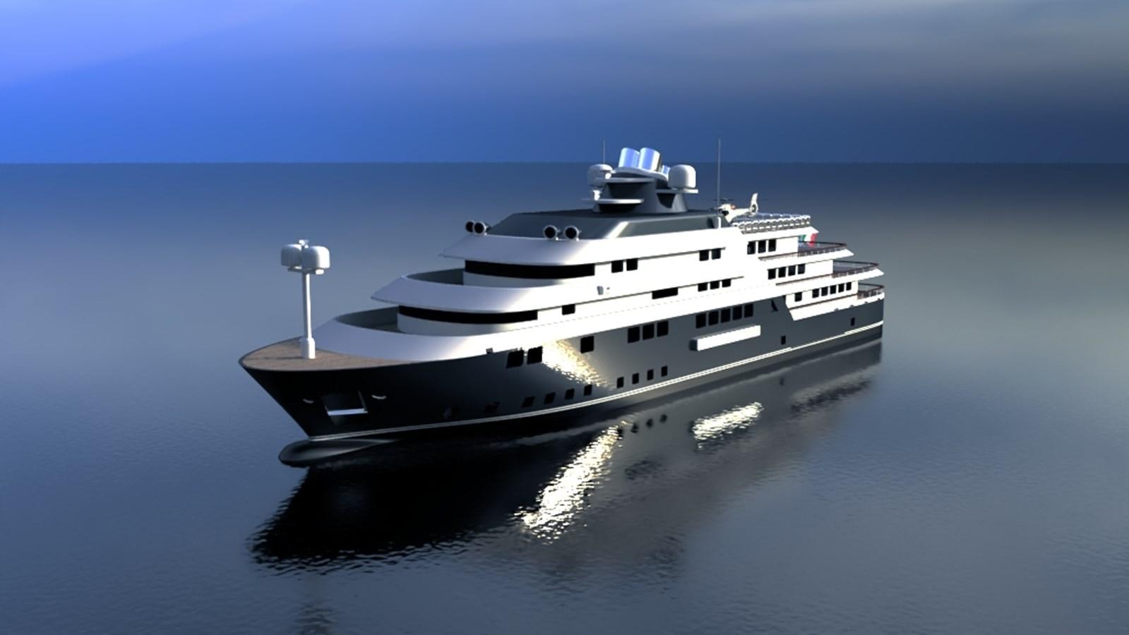 a white boat in the water aboard ANTARCTICA Yacht for Sale