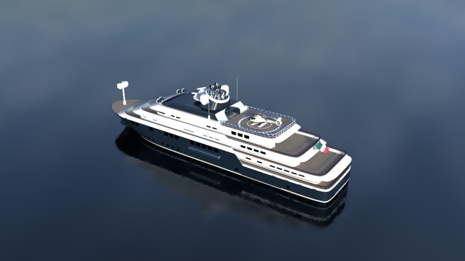 a black and white model of a space ship aboard ANTARCTICA Yacht for Sale