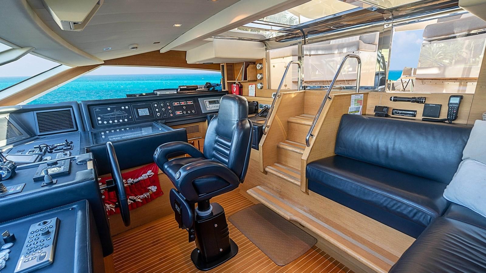 inside of a vehicle aboard PATRON Yacht for Sale
