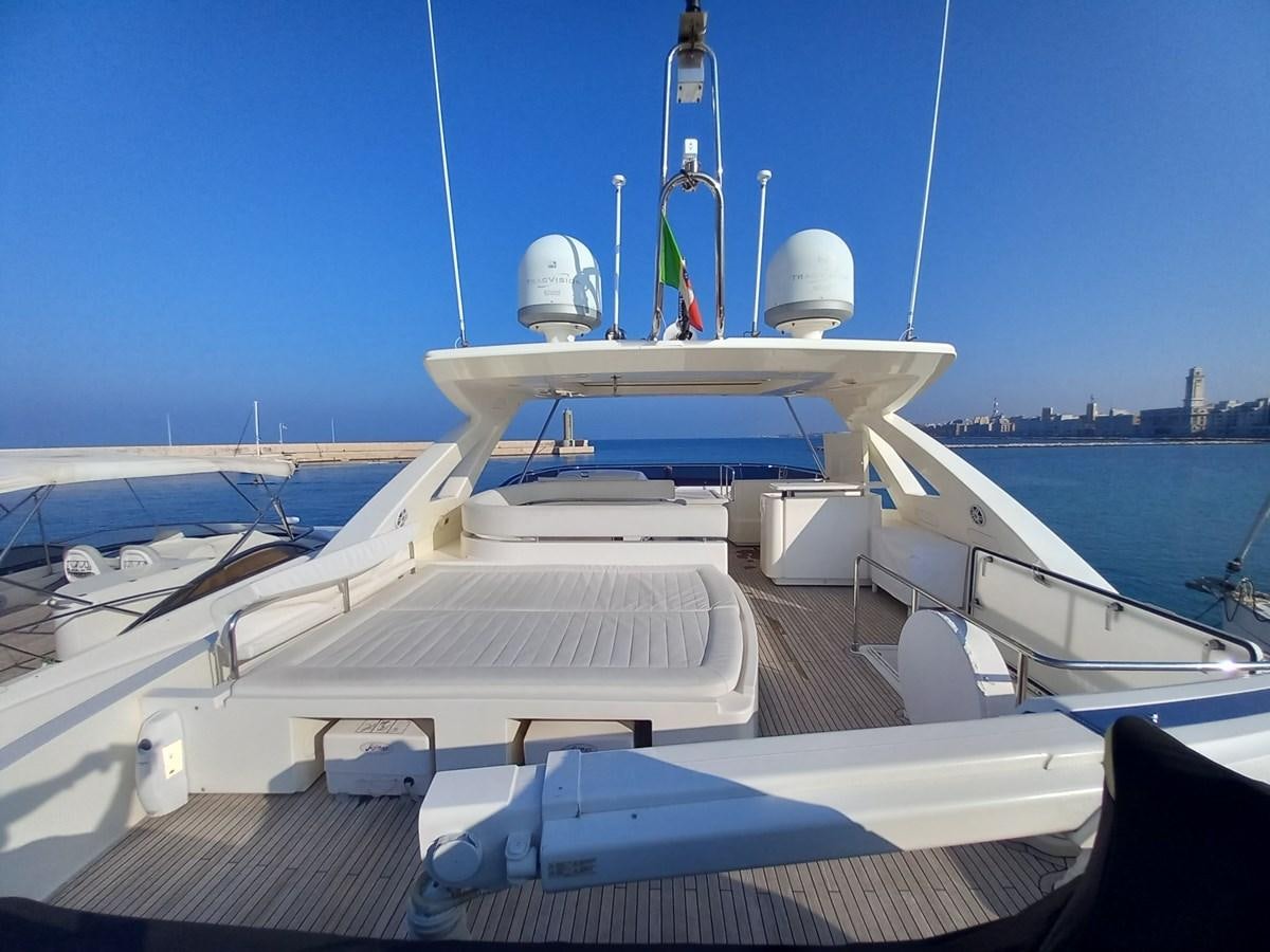a boat with a satellite dish on it aboard ALIN Yacht for Sale
