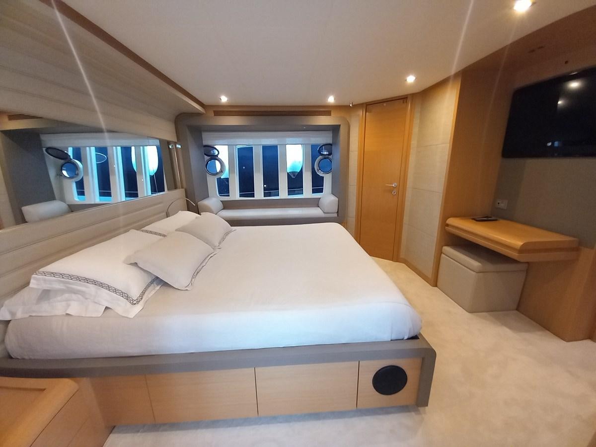 a bed in a room aboard ALIN Yacht for Sale