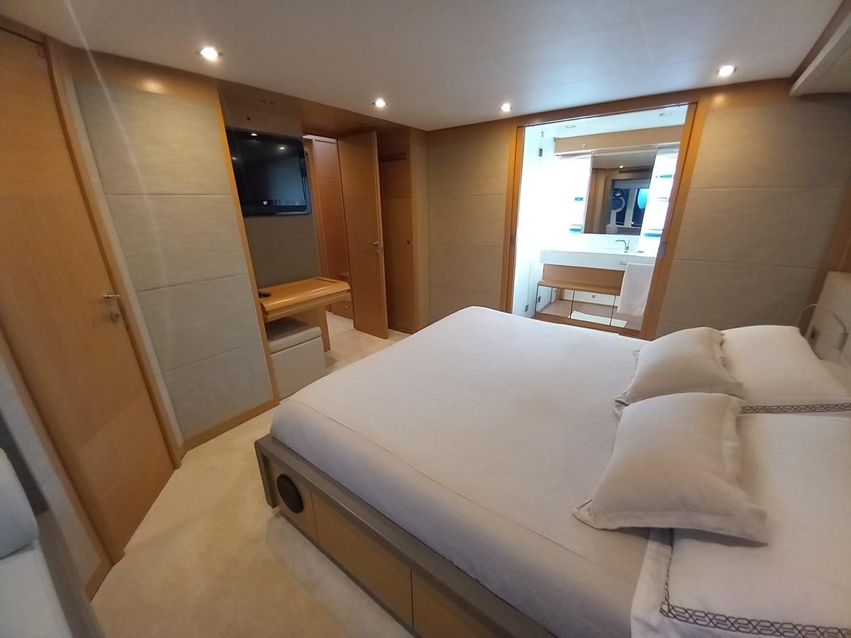 a bed in a room aboard ALIN Yacht for Sale