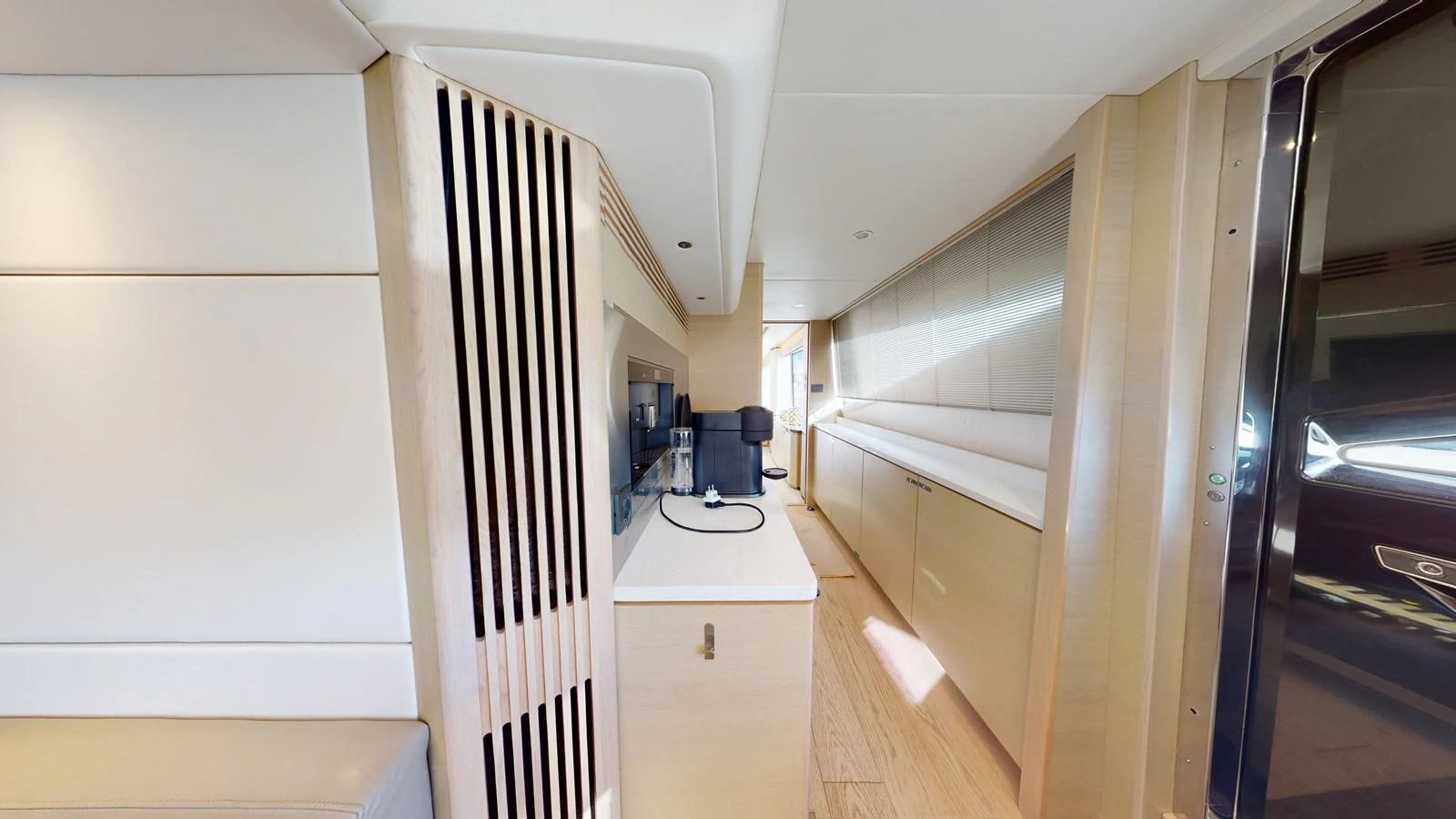 a room with a desk and computer aboard HALLELUJAH Yacht for Charter
