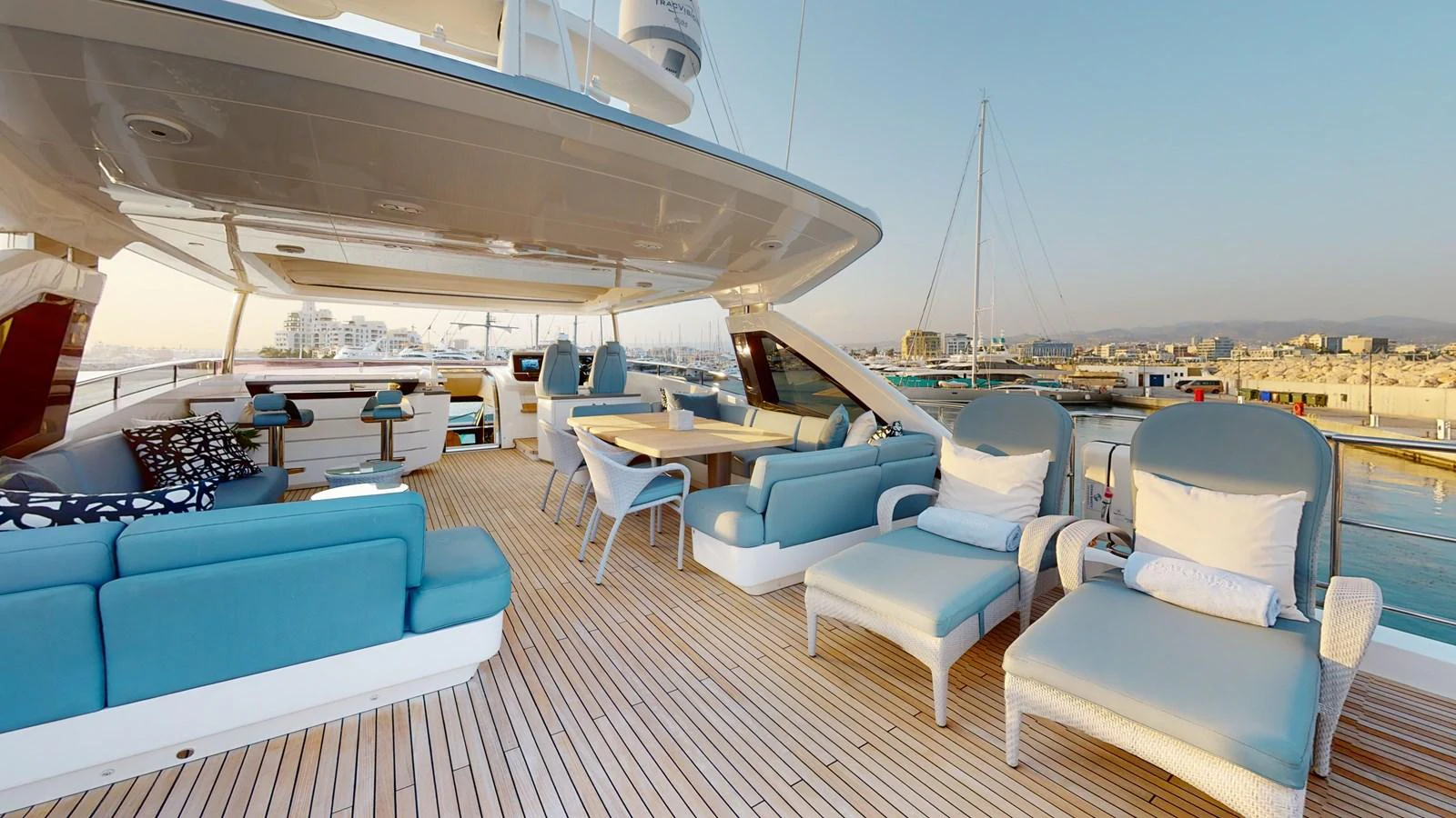 a boat on the water aboard HALLELUJAH Yacht for Charter
