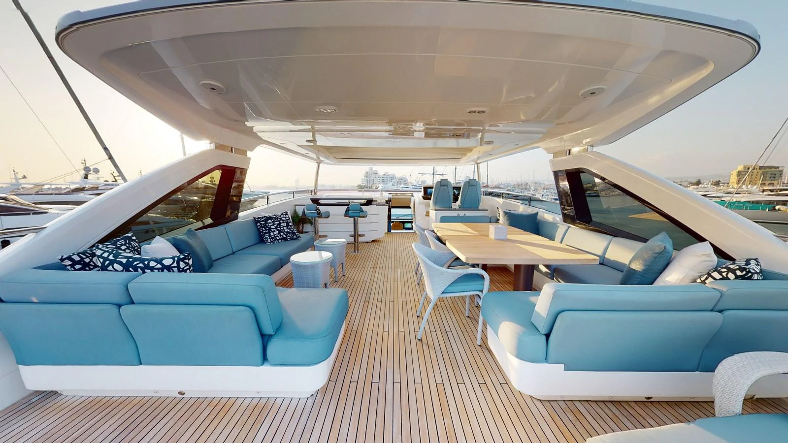 inside of a boat aboard HALLELUJAH Yacht for Charter