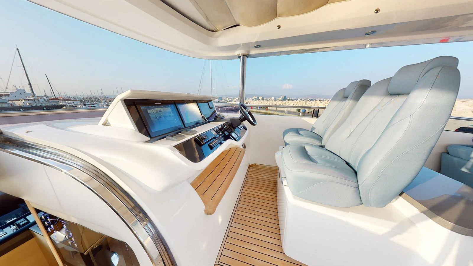 a boat with a laptop on it aboard HALLELUJAH Yacht for Charter