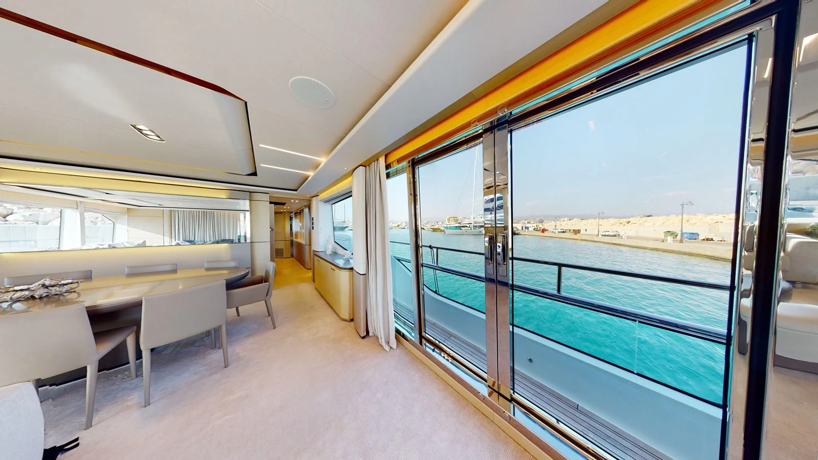inside of a building with a pool aboard HALLELUJAH Yacht for Charter