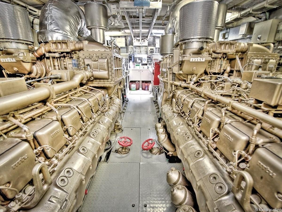 a large machine with many wires aboard CHATO Yacht for Sale