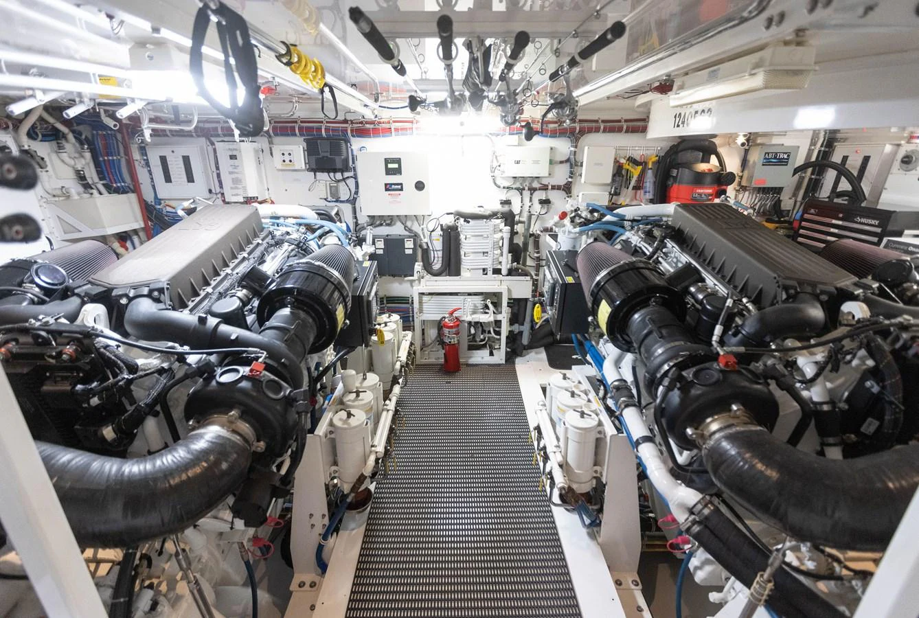 a room full of airplanes aboard CA'D'ZAN Yacht for Sale