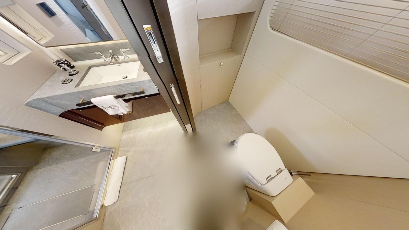 a room with a desk and a computer aboard VOLO MARE Yacht for Sale