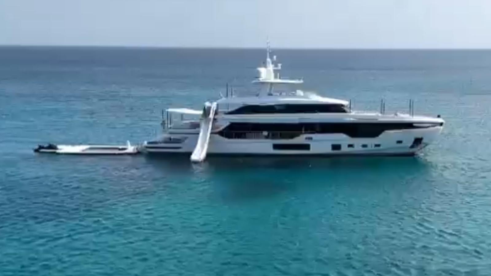 a large white boat in the water aboard VOLO MARE Yacht for Sale