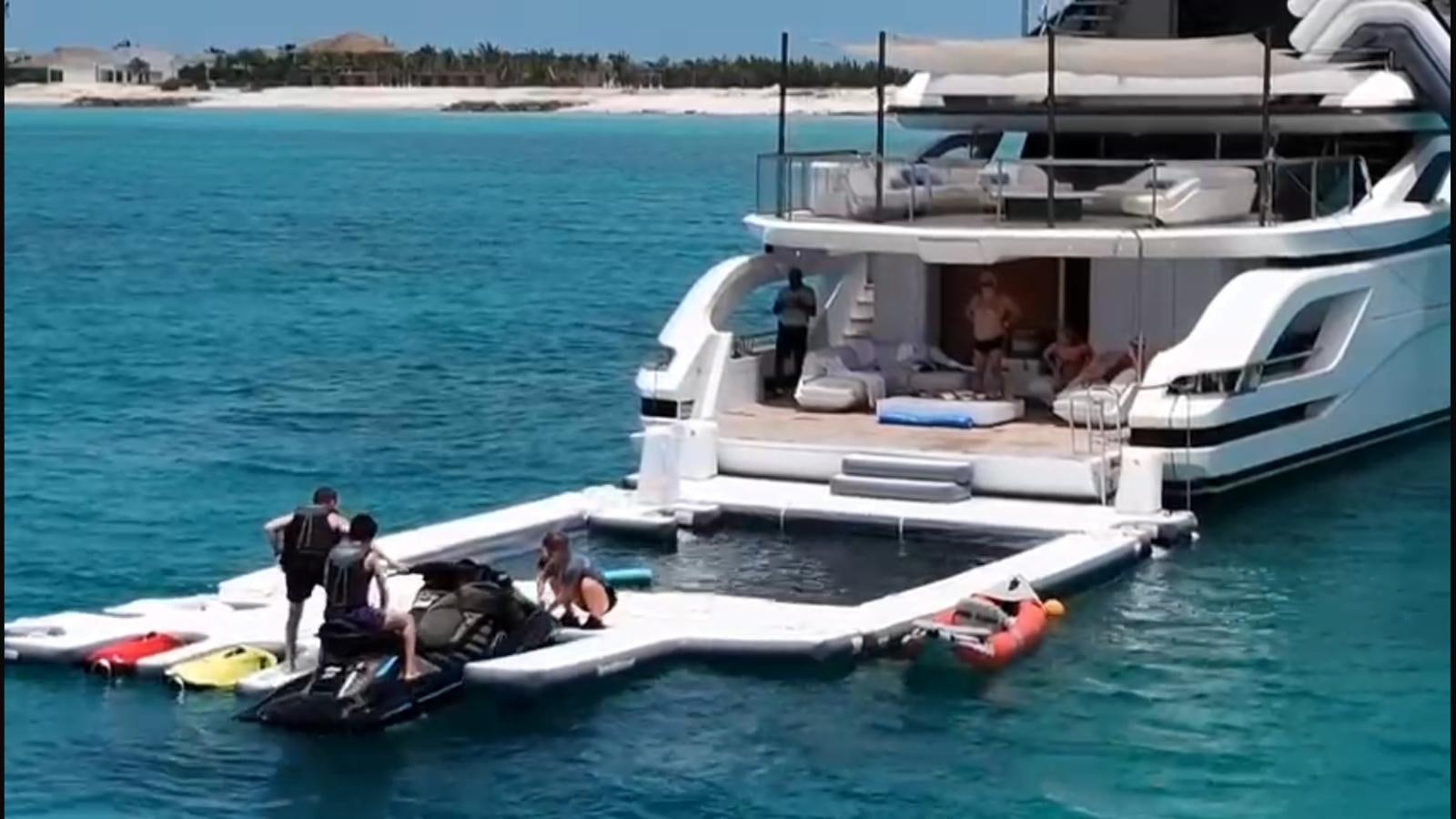 a group of people on a boat aboard VOLO MARE Yacht for Sale
