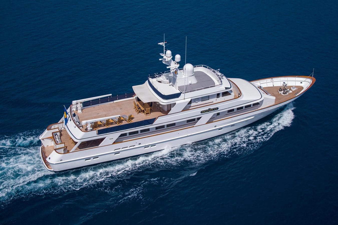 a ship on the water aboard MONACO Yacht for Charter