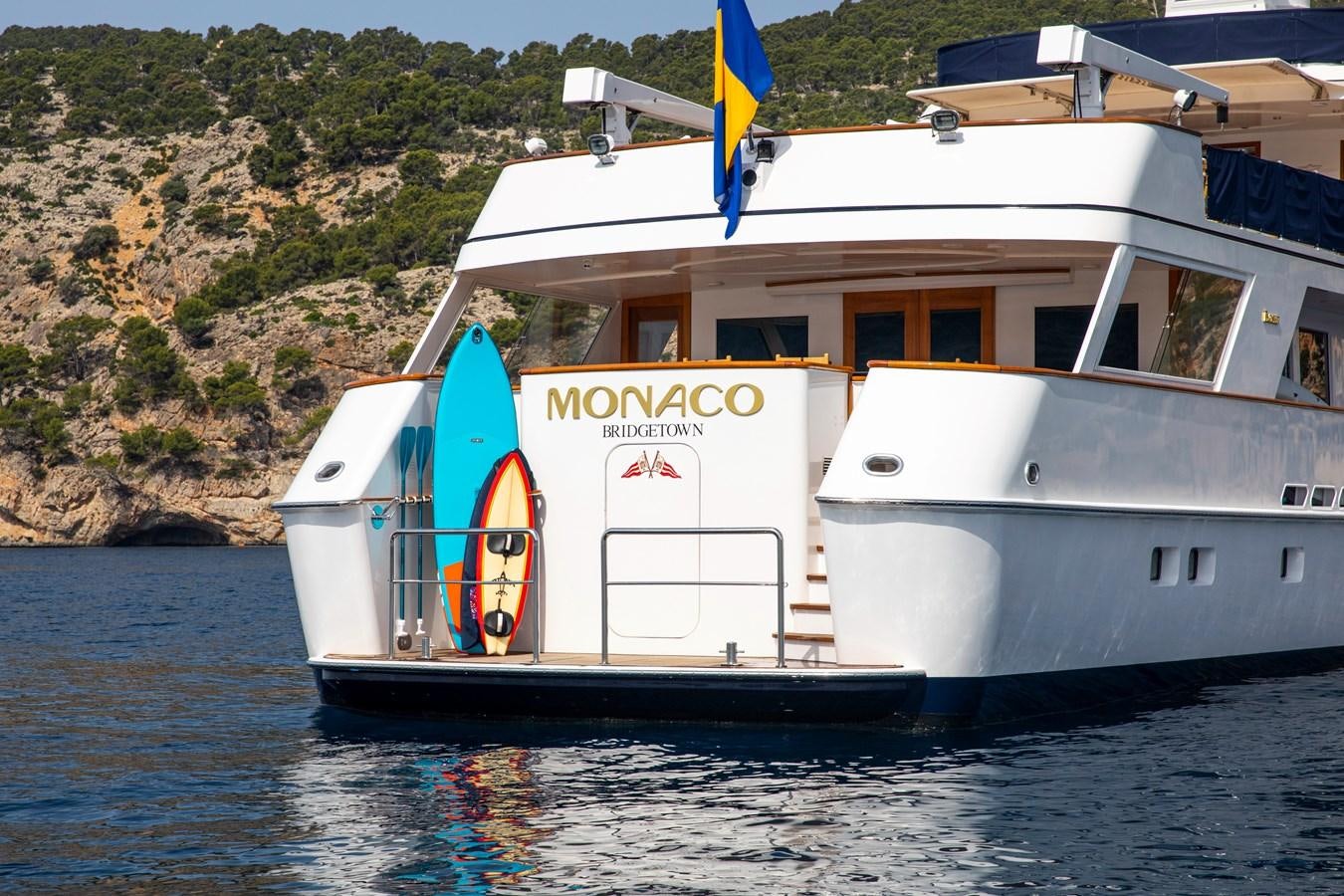 a boat on the water aboard MONACO Yacht for Charter