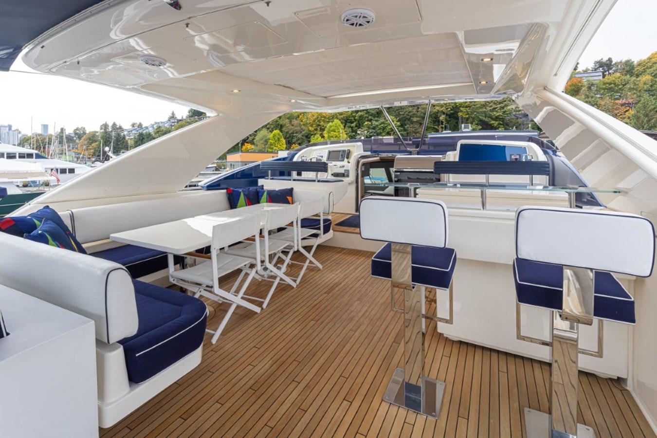 a boat with many seats aboard SOL SHINE Yacht for Sale