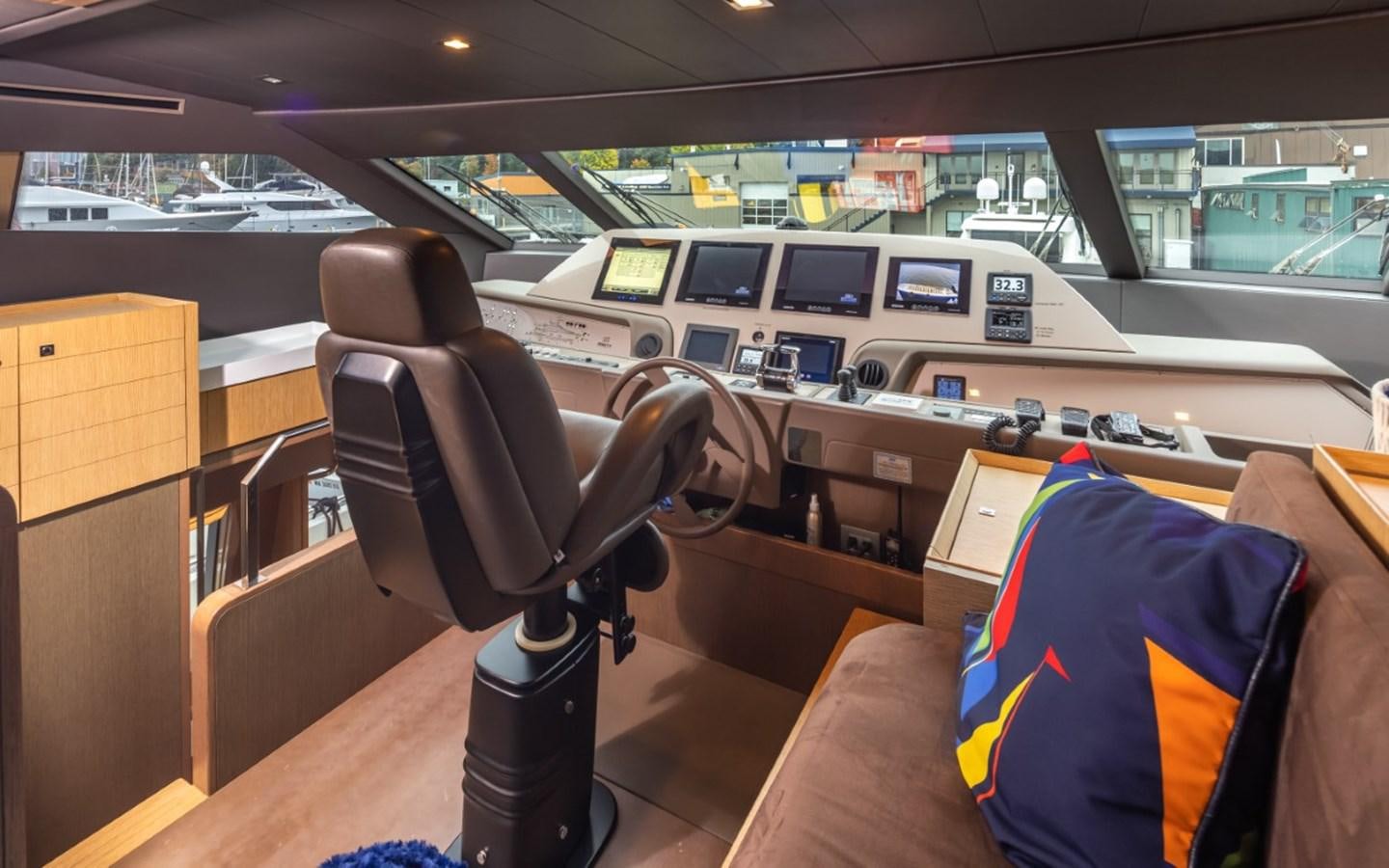 a chair in a room aboard SOL SHINE Yacht for Sale