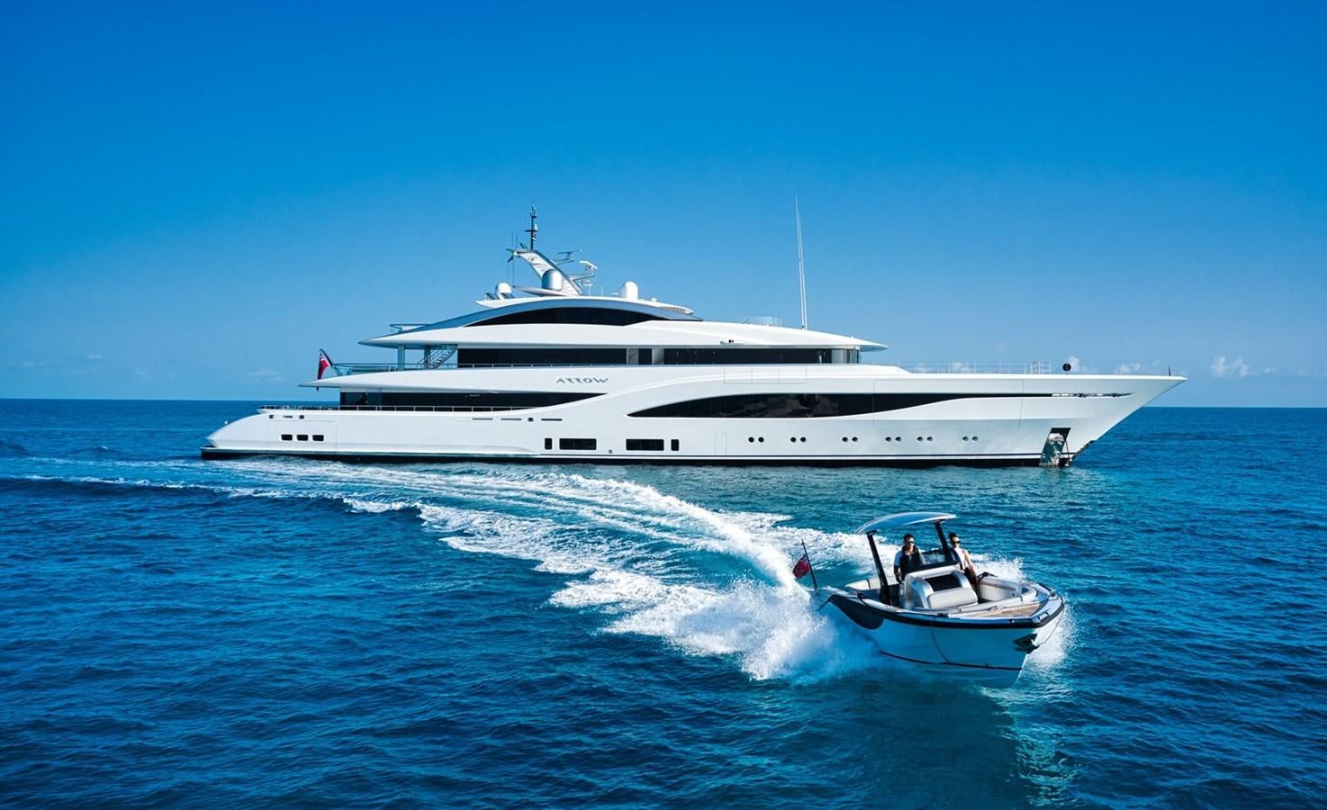 a couple of boats on the water aboard ARROW Yacht for Sale