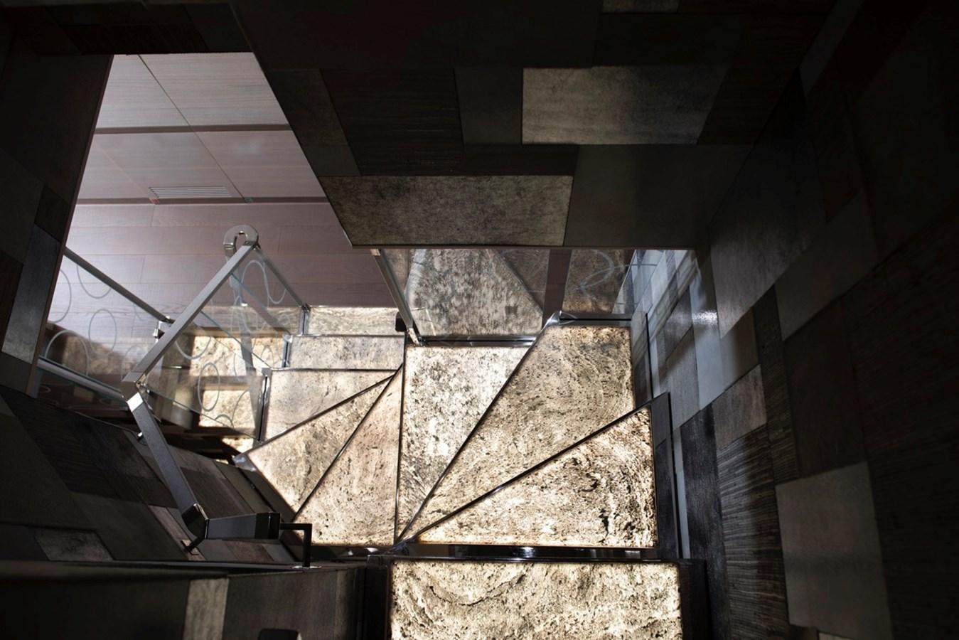 a roof with a broken window aboard CHARADE Yacht for Sale