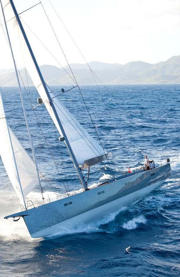 a sailboat in the water aboard AEGIR Yacht for Sale