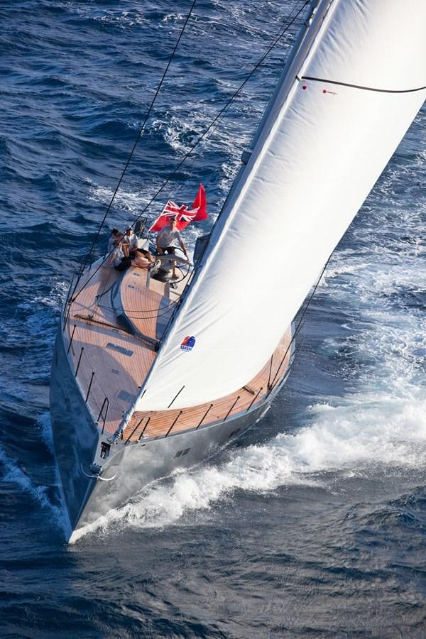a group of people sailing on a sailboat aboard AEGIR Yacht for Sale