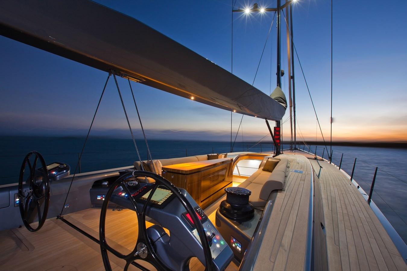 a boat on the water aboard AEGIR Yacht for Sale