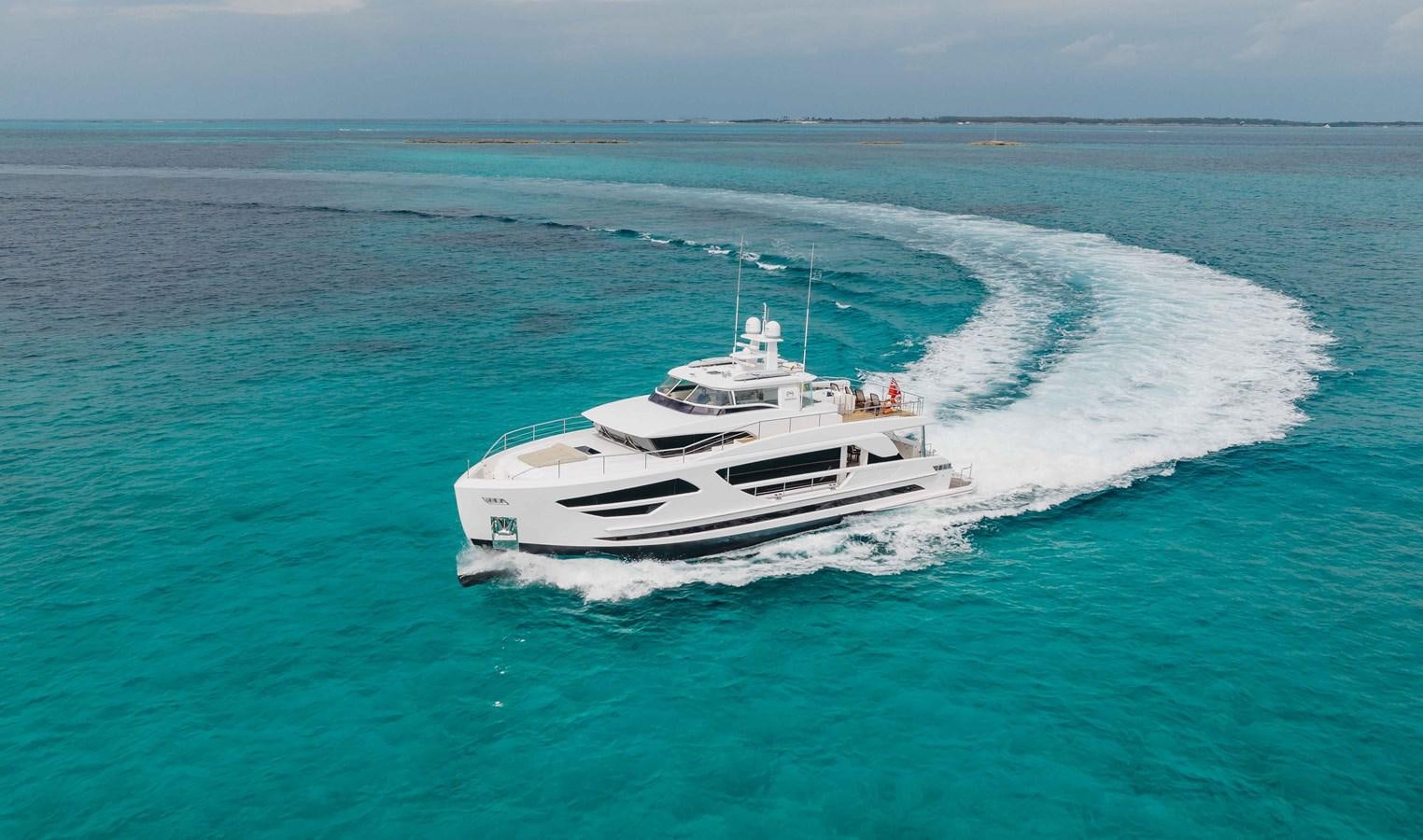 a boat on the water aboard MIDNIGHT MOON Yacht for Sale