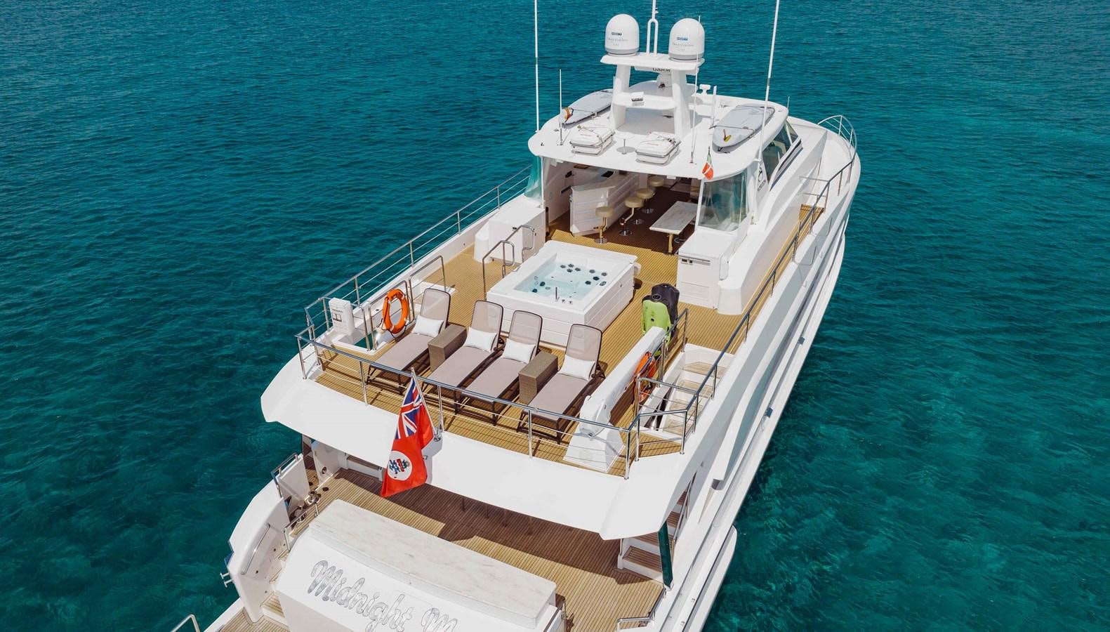 a boat in the water aboard MIDNIGHT MOON Yacht for Sale