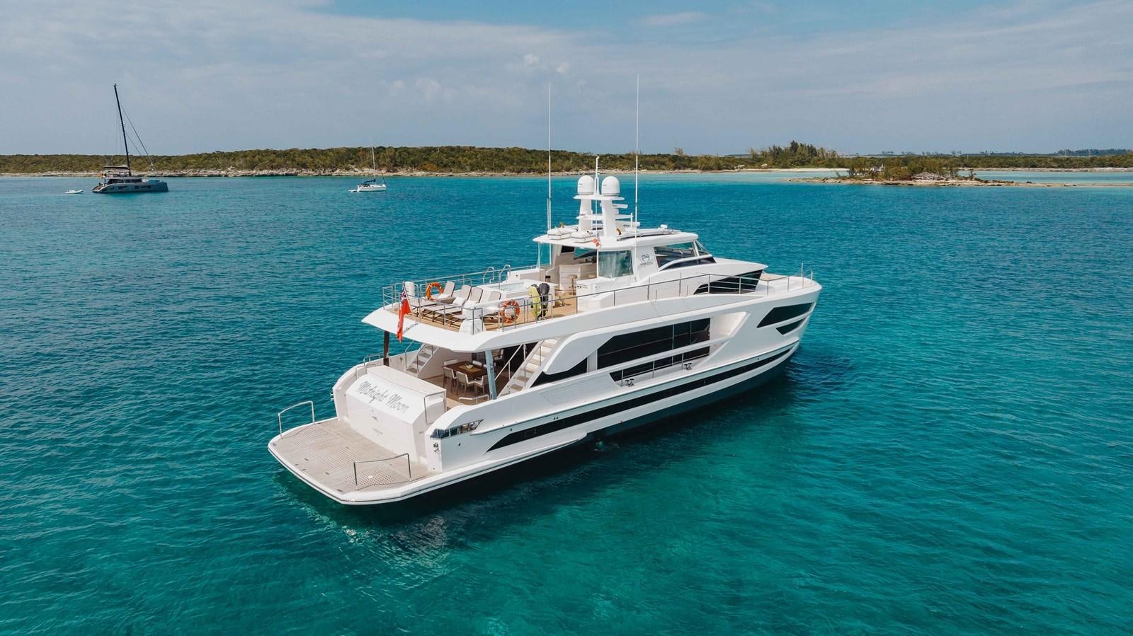 a boat in the water aboard MIDNIGHT MOON Yacht for Sale