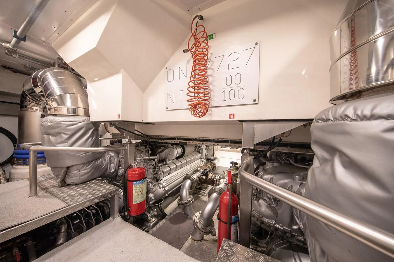 a large industrial machine aboard LADY MARISA Yacht for Sale