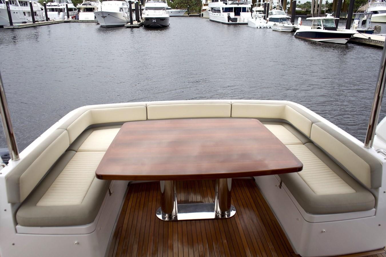 a bench on a boat aboard RAINBOW GODDESS Yacht for Sale