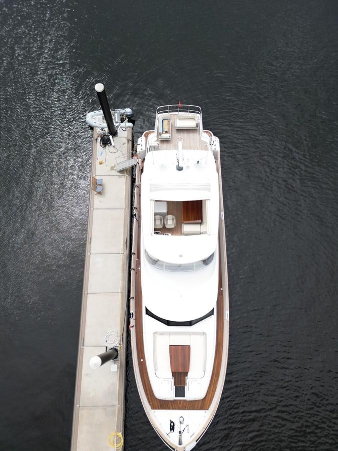 a white and black space ship aboard RAINBOW GODDESS Yacht for Sale