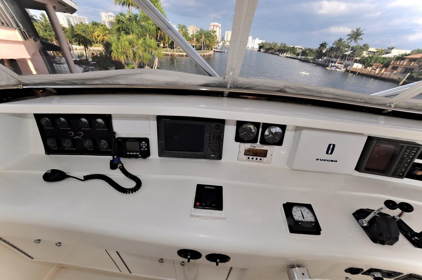 the inside of a car aboard CAMY Yacht for Sale