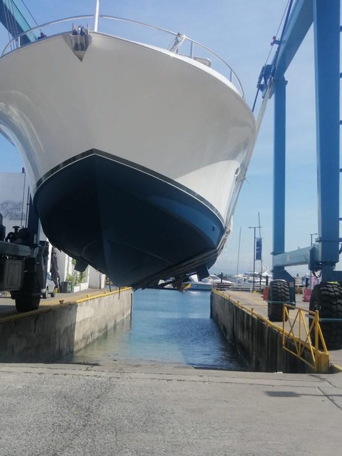 a large white and black ship aboard CAMY Yacht for Sale