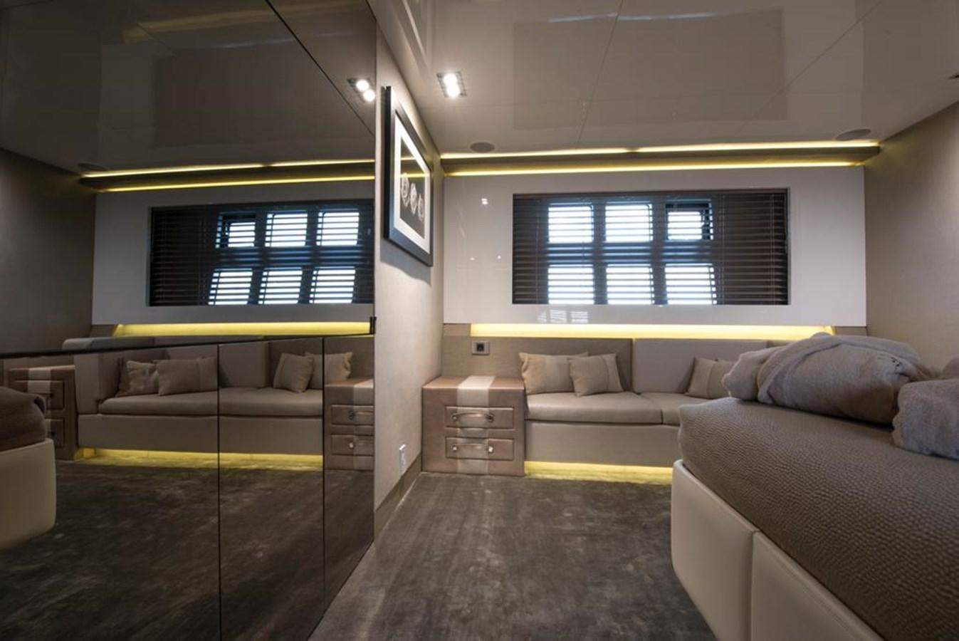 a room with a couch and a tv aboard SUMMER BREEZE Yacht for Sale
