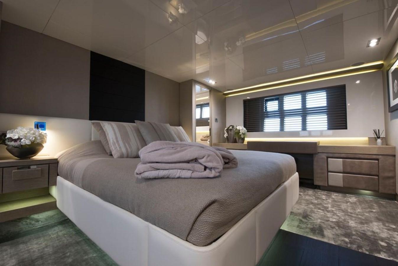 a bed in a room aboard SUMMER BREEZE Yacht for Sale