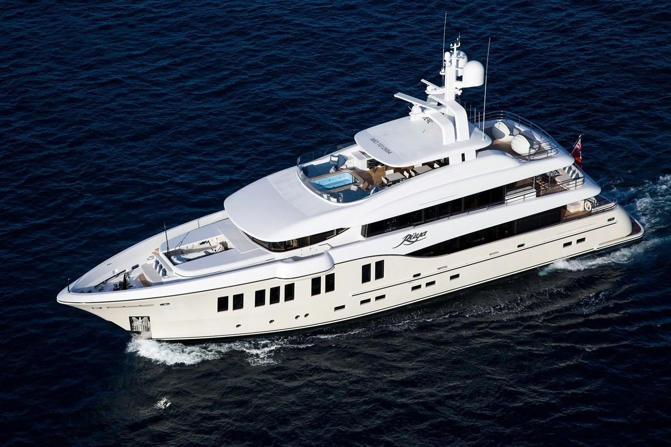 a white yacht in the water aboard RUYA Yacht for Sale