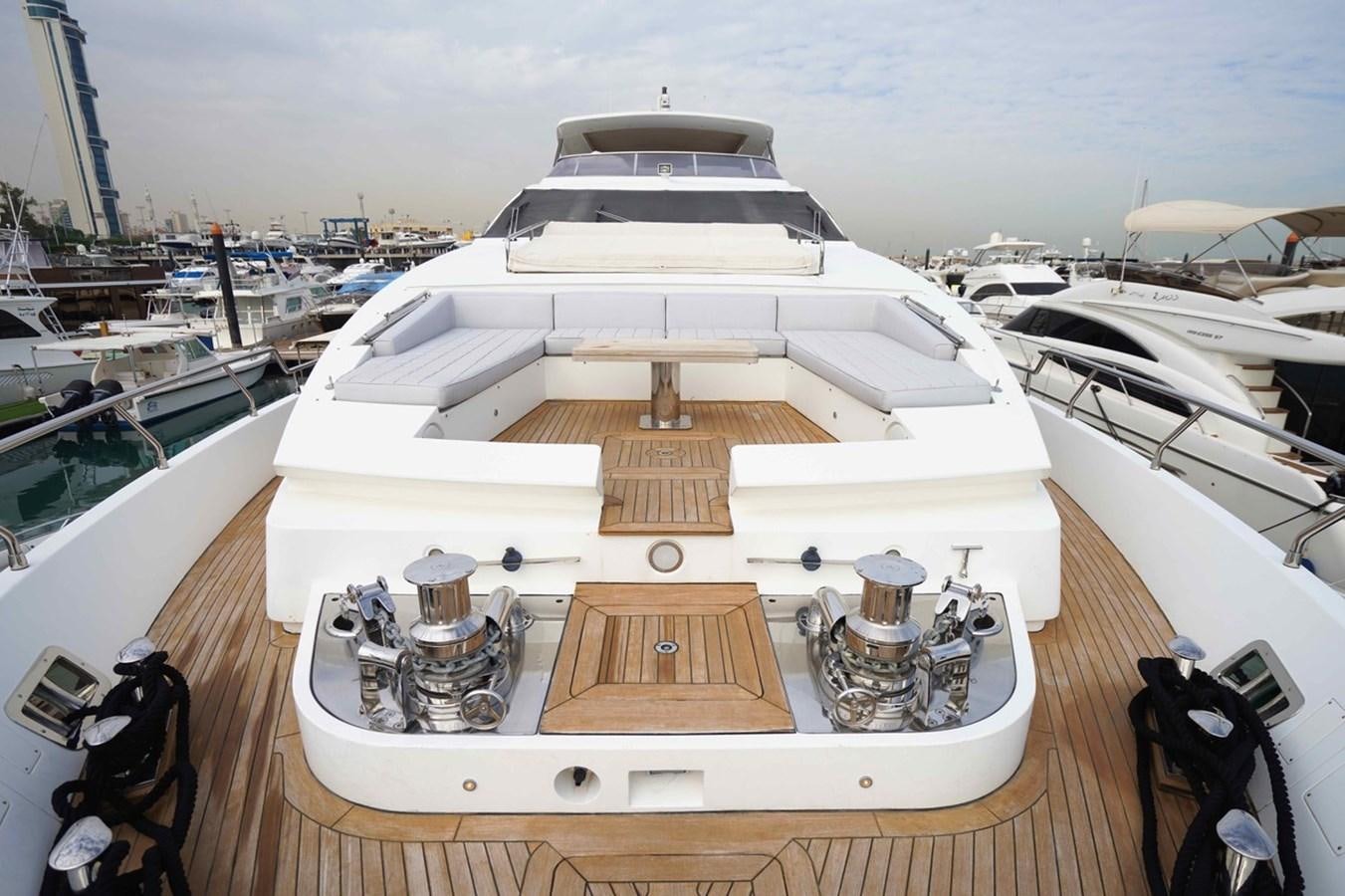 a boat on a deck aboard DESIREE Yacht for Sale