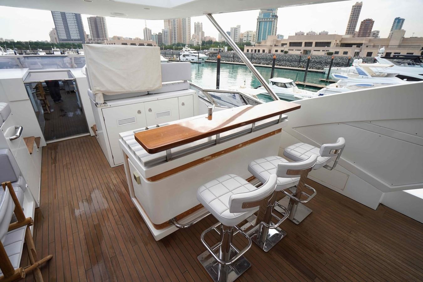 a room with a table and chairs aboard DESIREE Yacht for Sale