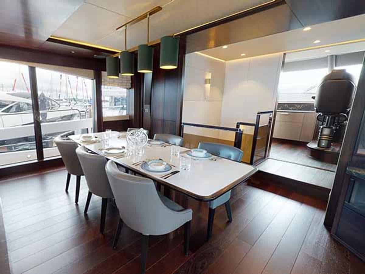 a dining room with a table aboard 88 YACHT - M/Y IP Yacht for Sale