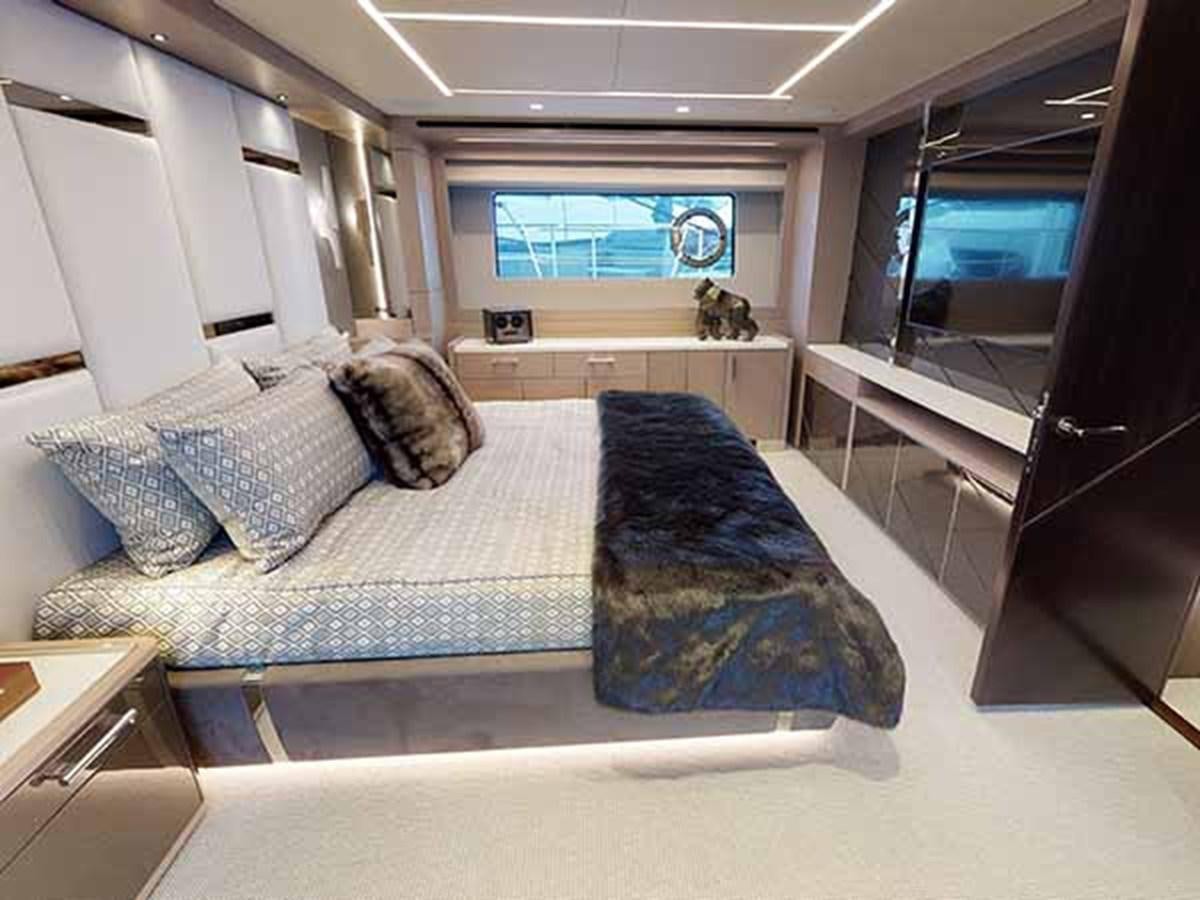 a room with a couch and a tv aboard 88 YACHT - M/Y IP Yacht for Sale