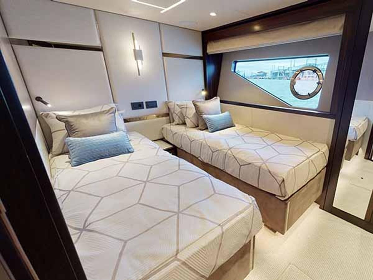a bed in a room aboard 88 YACHT - M/Y IP Yacht for Sale