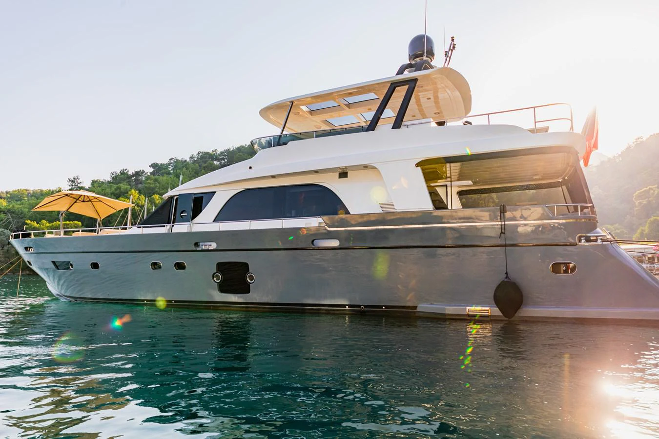 a boat on the water aboard WATER Yacht for Sale