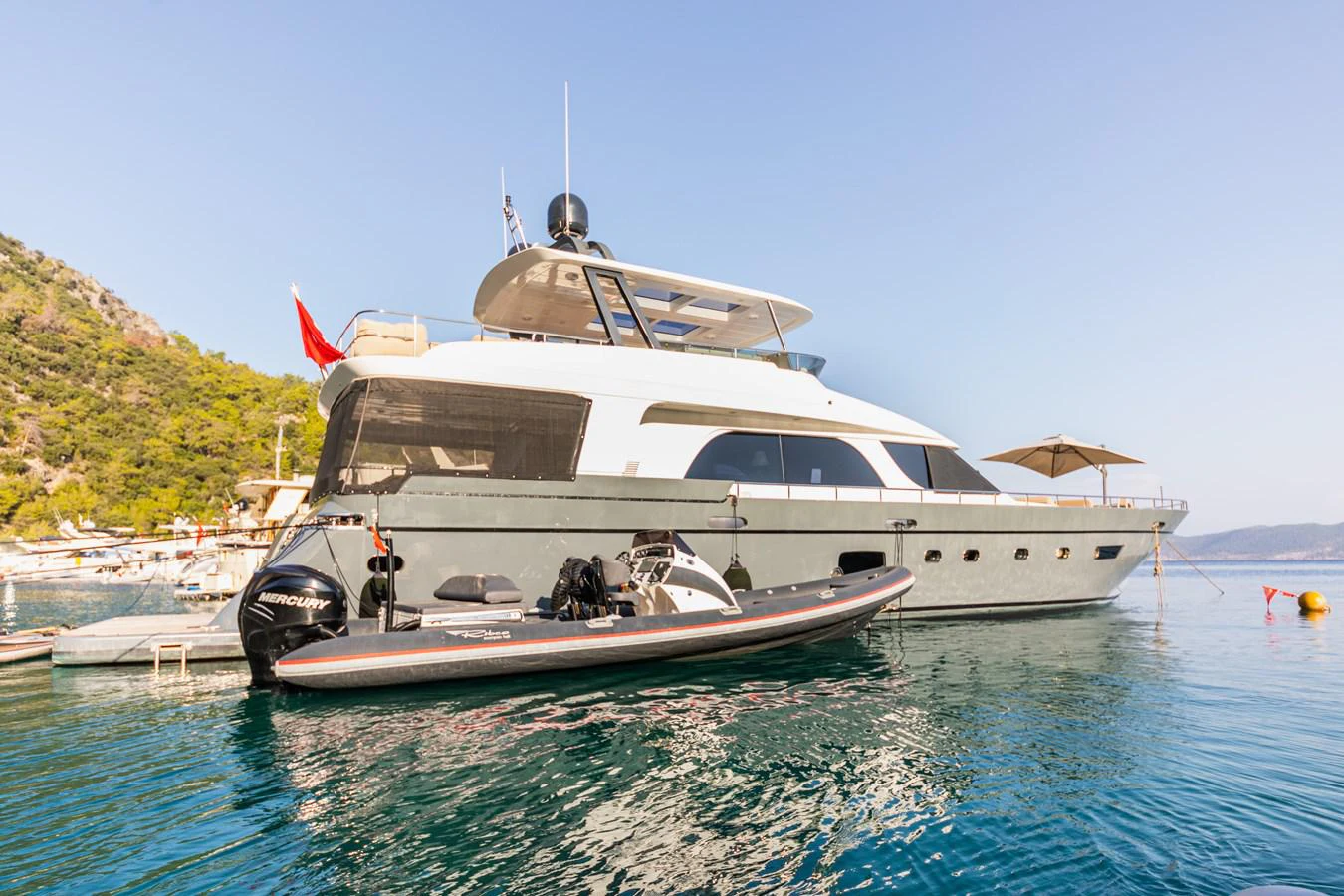 a boat in the water aboard WATER Yacht for Sale