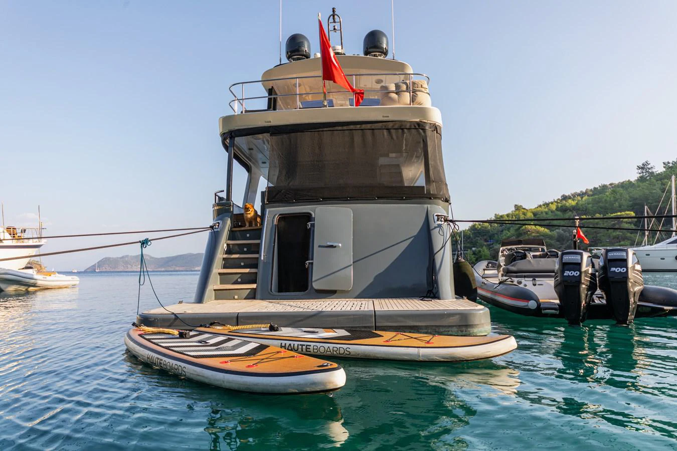 a boat on the water aboard WATER Yacht for Sale
