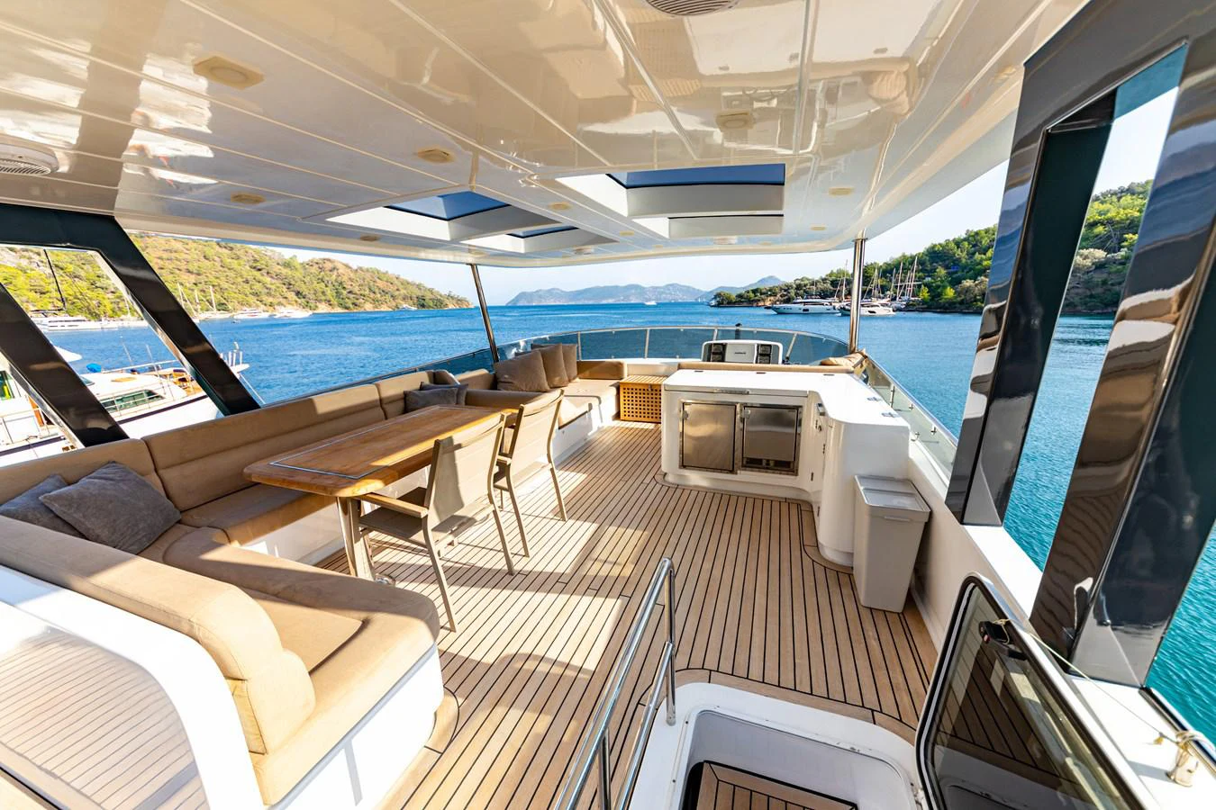 inside of a boat aboard WATER Yacht for Sale